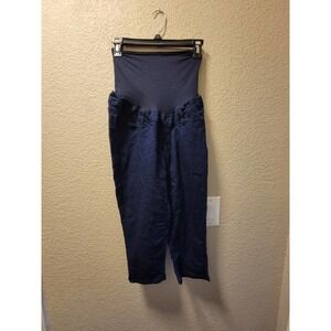 First Kick Maternity Capri Pants S Cropped Jeggings Pregnancy Blue